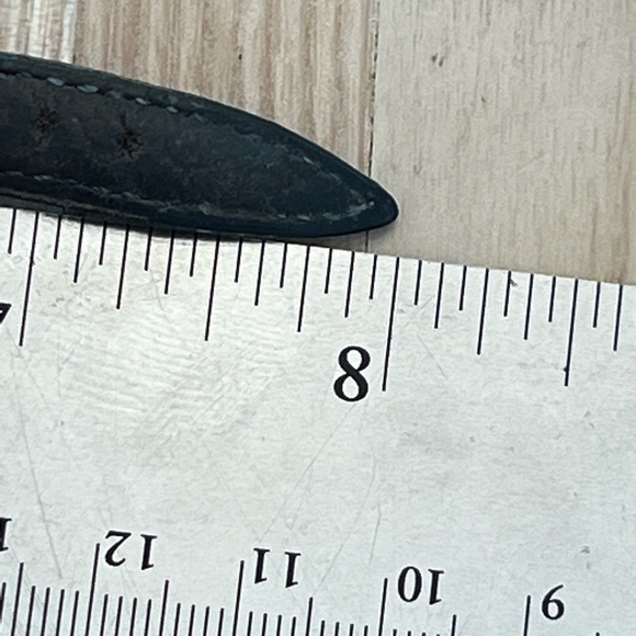 Seiko Ladies Watch Vintage Rare Black Calfskin Strap Gold Tone and Blue Dial - Picture 13 of 14